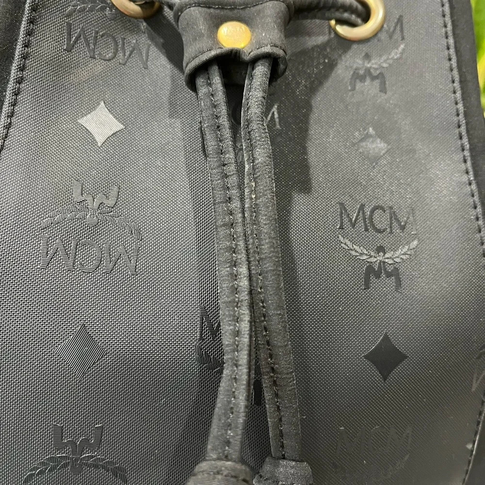 MCM Black Drawstring Bag - Picture 4 of 16